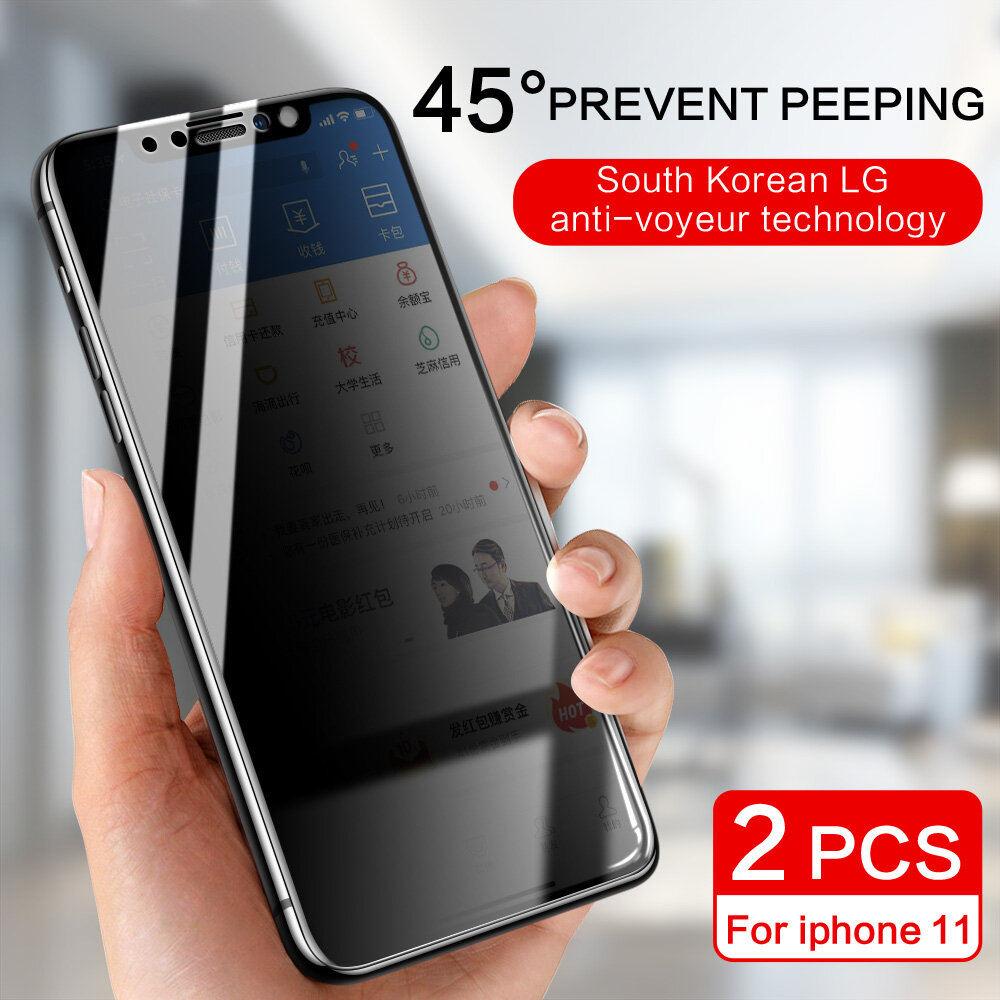 SmartDevil iPhone11 tempered glass film iPhone11Promax anti-peeping film full screen coverage protection anti-peeping 11pro protective film privacy anti-sneaking sight mobile phone film anti-theft anti-peeping film