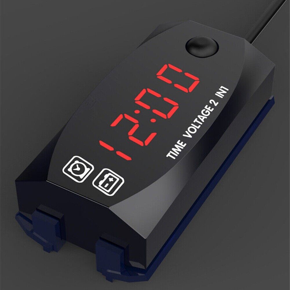 Digital Voltmeter Clock Volt Meter IP68 Measuring Range DC 6V30V Meter