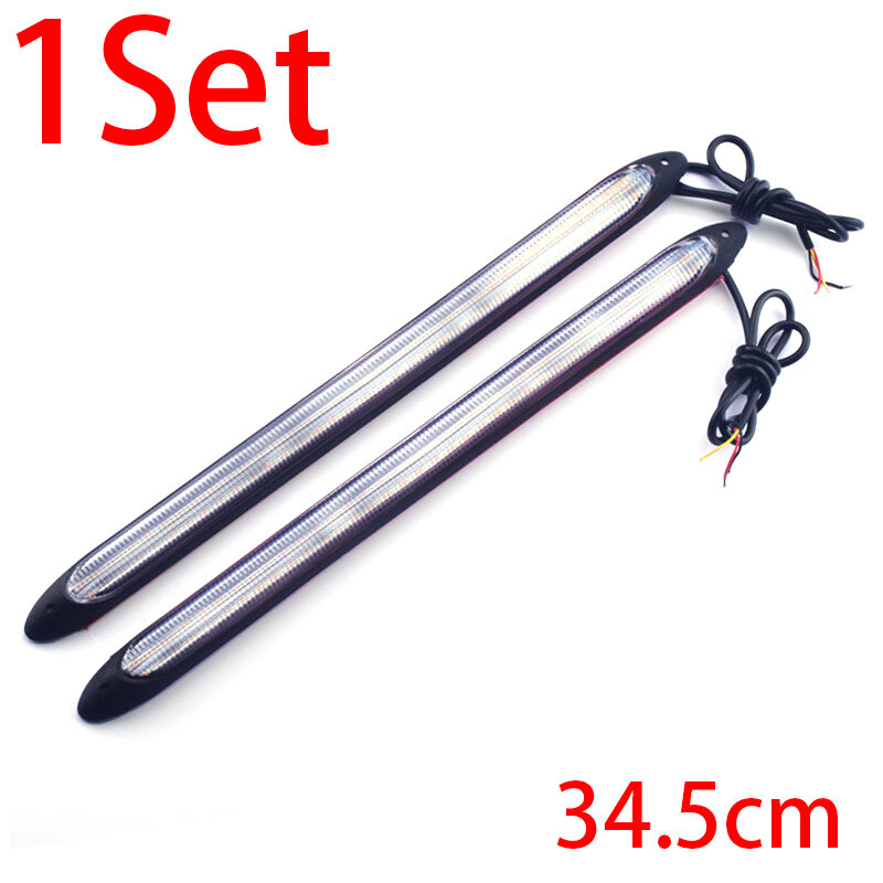 12v led car daytime running light drl turn signal lamp flexible strip