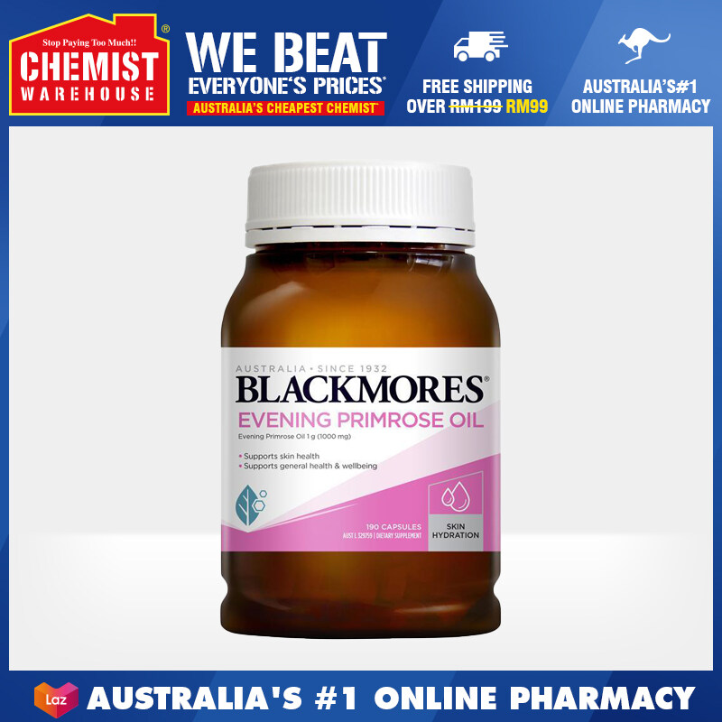 Blackmores Evening Primrose Oil 190 Capsules Helps Reduce Inflammation [Chemist Warehouse] Lazada