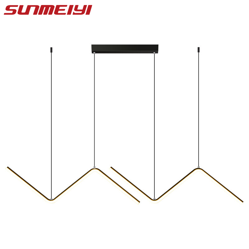 SUNMEIYI Ceiling Lights Black and Gold Lightning LED Lights Ceiling Pendant Lights Modern Dining Table Kitchen Living Room Home Design Hanging Decorative Lighting 3 Years Warranty