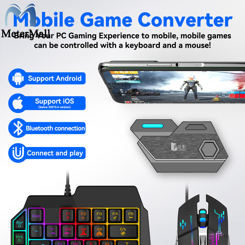 PUBG Trò chơi di động Công cụ chuyển đổi Bluetooth5.0 Bộ bàn phím chuột / Bộ điều hợp đơn