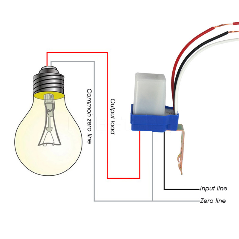 Cảm Biến Công Tắc Ảnh Cảm Biến Đèn Đường Tự Động Bật Tắt Aideepen 220V 10A