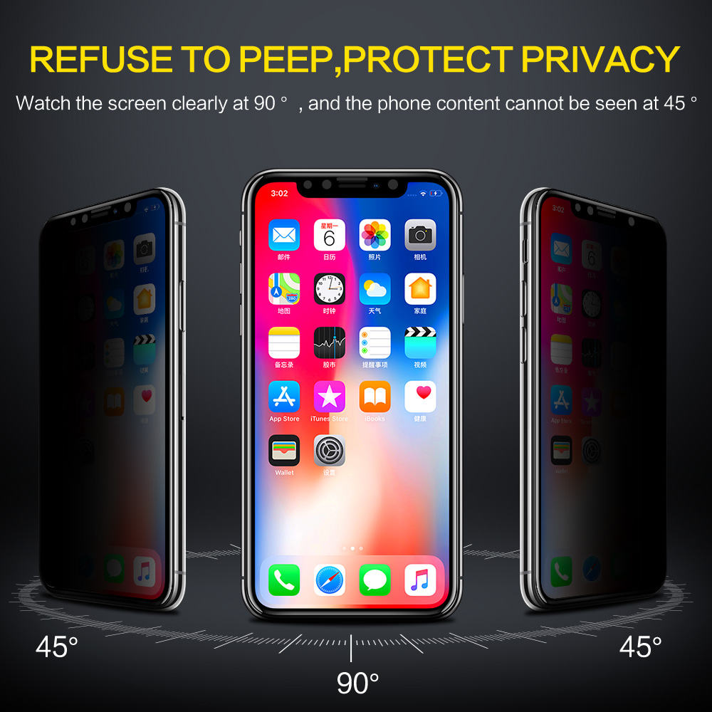 Smartdevil IPhone11 Tempered Miếng Dán Film Thủy Tinh IPhone11Promax Chống Nhìn Trộm Phim Che Phủ Toàn Màn Hình Bảo Vệ Chống Nhìn Trộm 11pro Màng Bảo Vệ Bảo Mật Anti-Lén Sight Tấm Dán Màn Hình Điện Thoại Di Động Chống Trộm Anti-Nhìn Trộm Phim