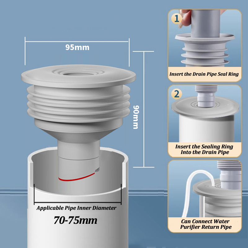Silicone phòng tắm cống nhẫn ấn tín Bồn Rửa Nhà Bếp ống cống cắm máy giặt chống mùi rò rỉ ống thoát đặt dưới sàn nối Stopper
