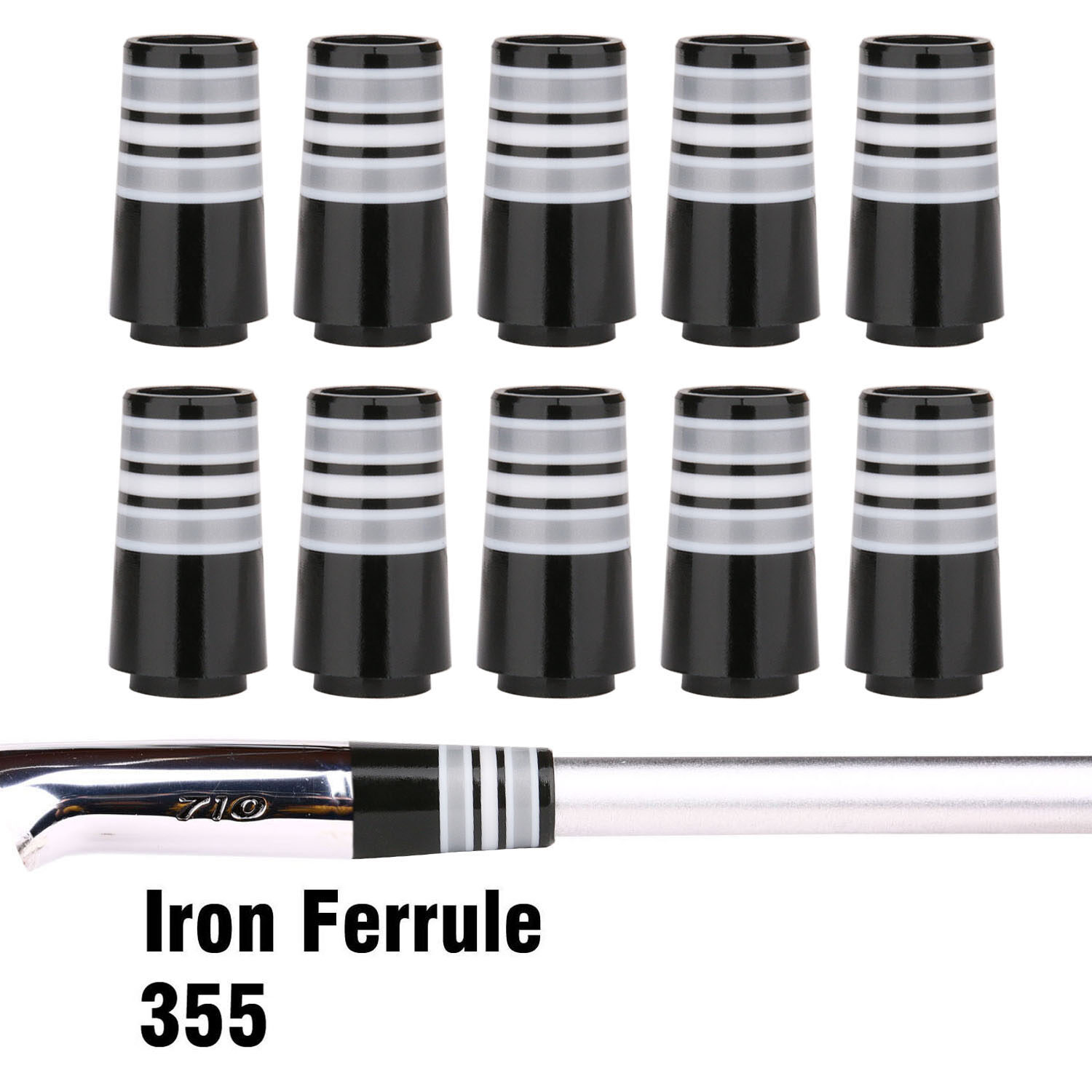 10 cái tip. 355 Golf ferrules cho taper tip sắt nêm