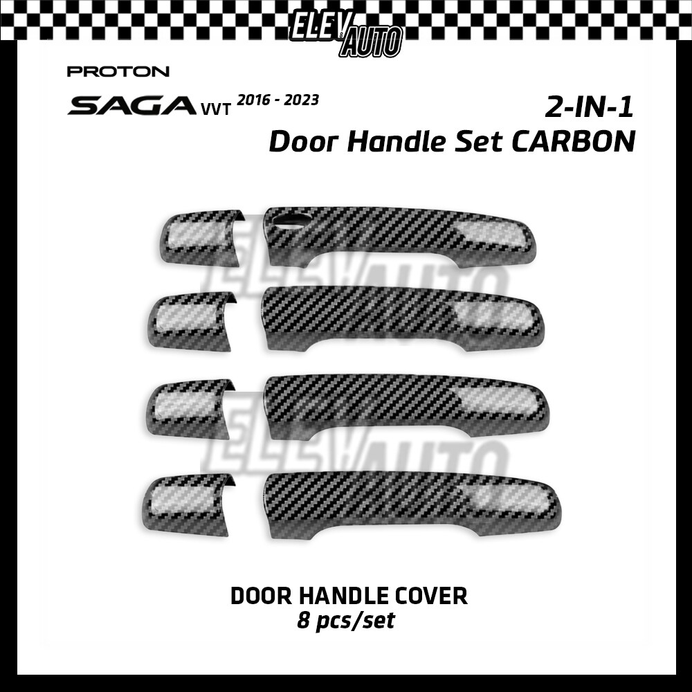 Proton Saga VVT 2016 - 2024 CARBON Door Handle Set Bowl Cover ...