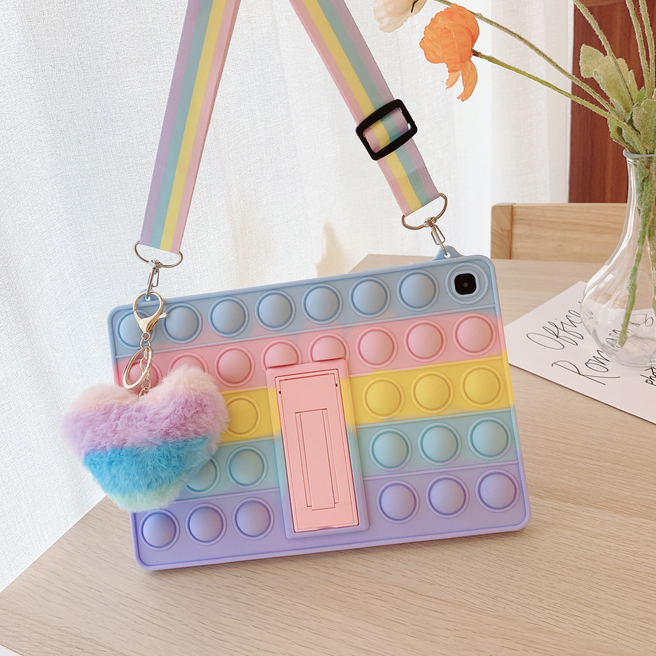 For samsung galaxy tab a8 10.5 sm-x200 x205 a7 10.4 sm-t500 t505 tab a 10.1 sm-t510 t510 t515 case rainbow silicone kids cover for samsung galaxy tab s6 lite 10.4 sm-p610 p610 p615 a7 lite 8.7 sm-t220 sm-t225 t220 t225