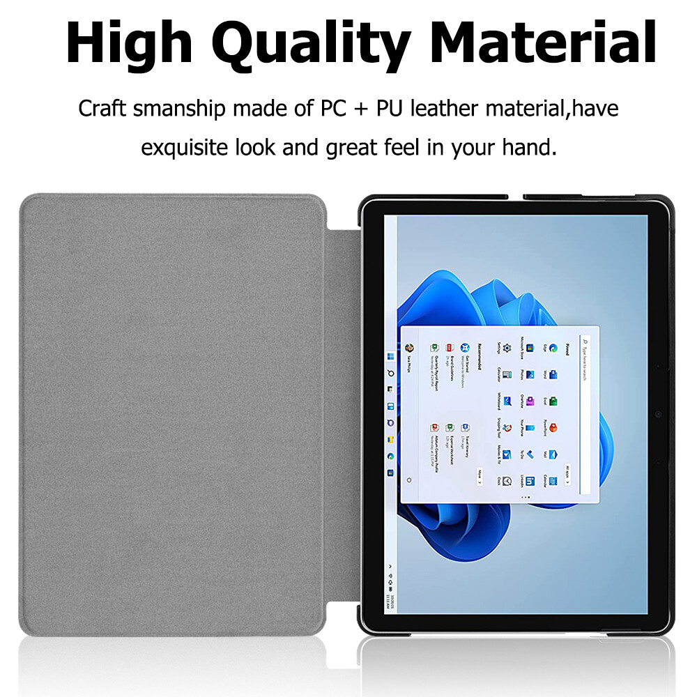 Miimall Cover Case for Microsoft Surface Pro 8, Microsoft Surface Pro 8 Cover Case Multiple Angle PU Leather Slim Light Cover Compatible with Type Cover Keyboard for Surface Pro 8 2021 [The Keyboard is not include]
