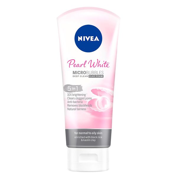 Sữa rửa mặt đất sét giúp trắng da ngọc trai nivea 100g - srmnđset