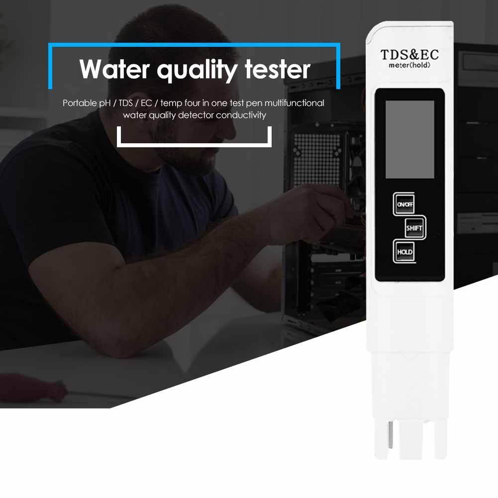 3 in 1 Water Testing Pen PH Meter TDS EC Meter Digital LCD Purity Filter