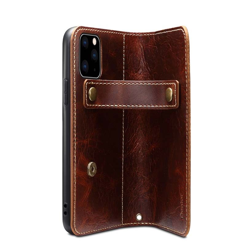 Bao Da Thật Cho iPhone 13 Pro Max IPhone13 Ốp Ví Mini Có Dây Đeo Tay