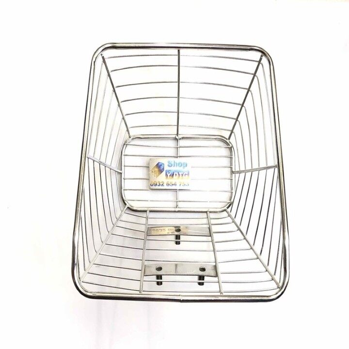 Rổ inox gắn xe wave lớn - 1617
