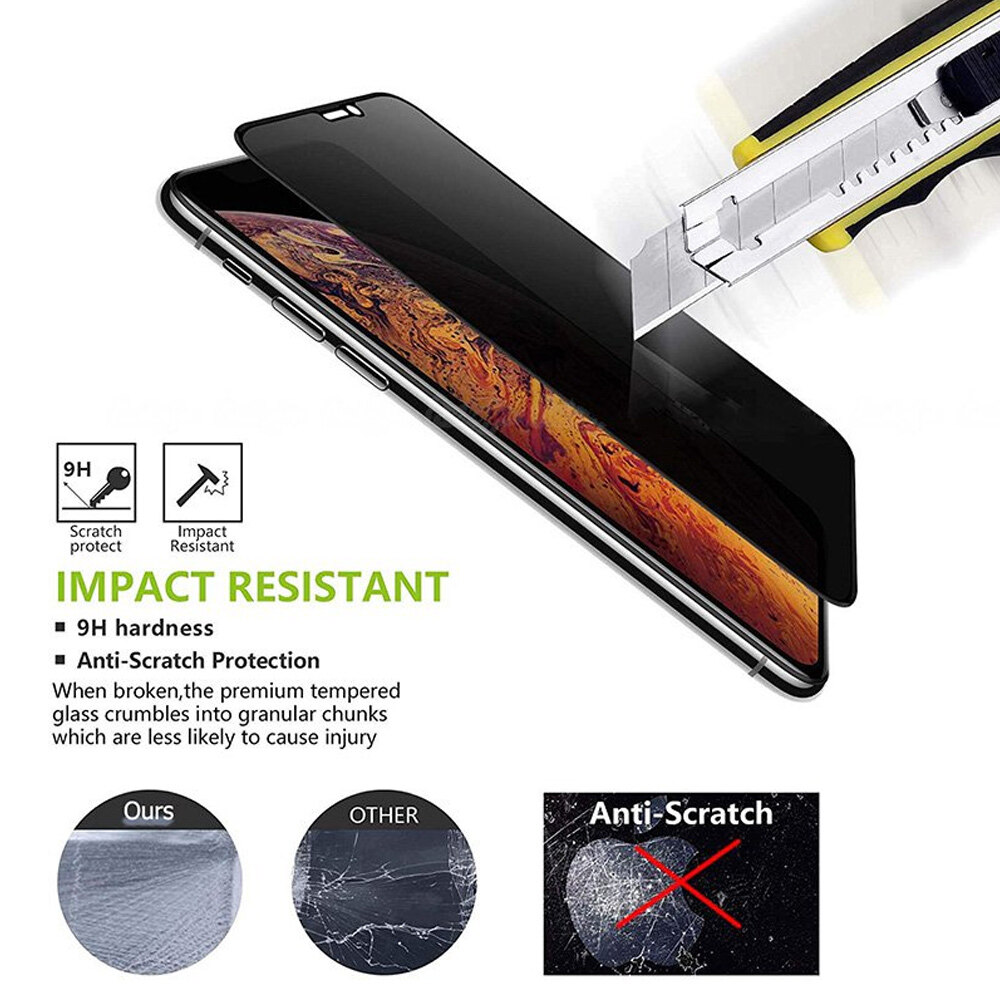 UCUC（2pcs）For Apple iPhone 13 13 Pro Max Mini iPhone 14 pro max 14 plus 12 12Mini iPhone 12 pro 12 pro max iPhone XS XR XS MAX iPhone 11 Pro Max 11 11 Pro Full Cover Private Screen Privacy Anti Peeping Phone Tempered Glass Protector