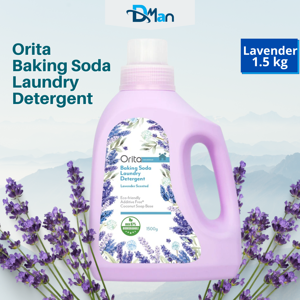 Orita Baking Soda Laundry Detergent 1.5kg - Floral Lavender Rose | Lazada