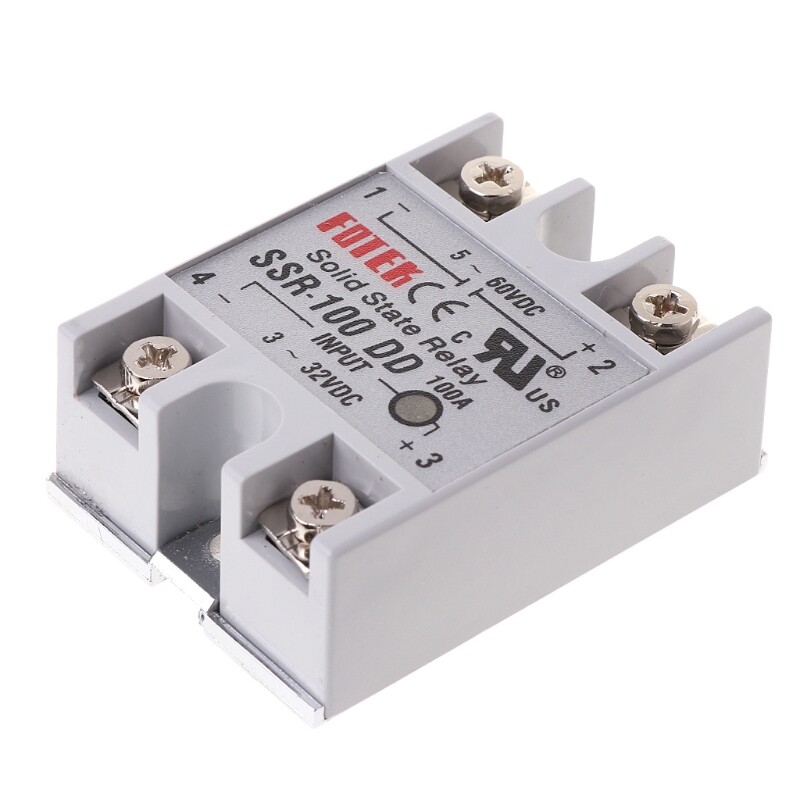 SSR-100 DD Solid State Relay Module 100A 3-32V DC Input  5-60V DC Output Relay