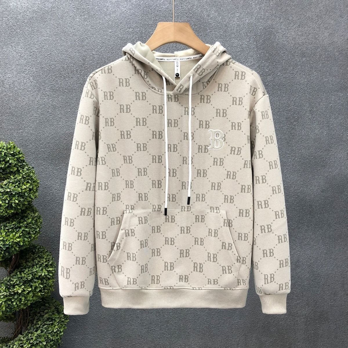 SONIX men's sweater European station fashion autumn new hooded sweater men's trend fashion plus velvet thickening casual light luxury long-sleeved men's hoodie