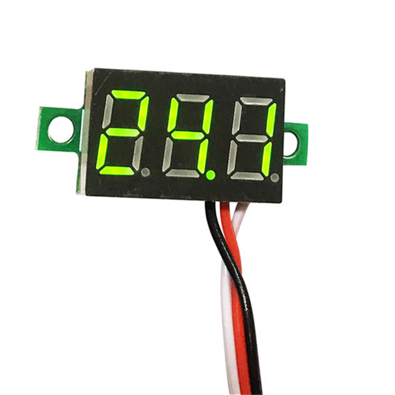 DC digital voltmeter head 0.36 LED digital voltmeter DC 0-30.0V Motorcycle voltmeter Three-wire Red green blue