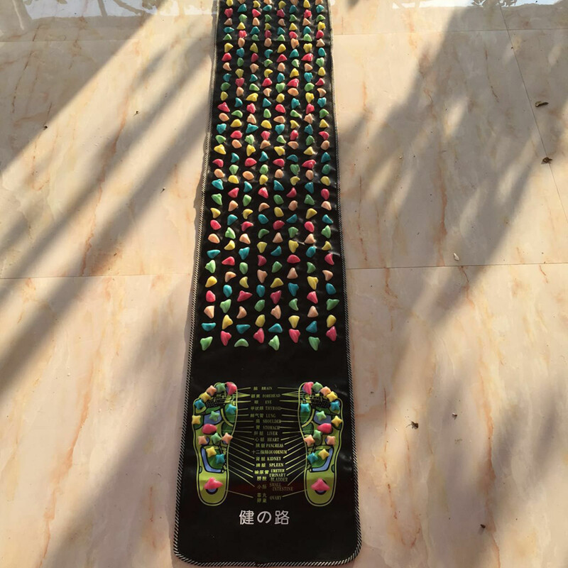 Foot Massager Stone Mat Natural Healthy Walking Mat Stone Relaxing Pressure Muscle Pain Relief Foot Leg Spa Massage Mat