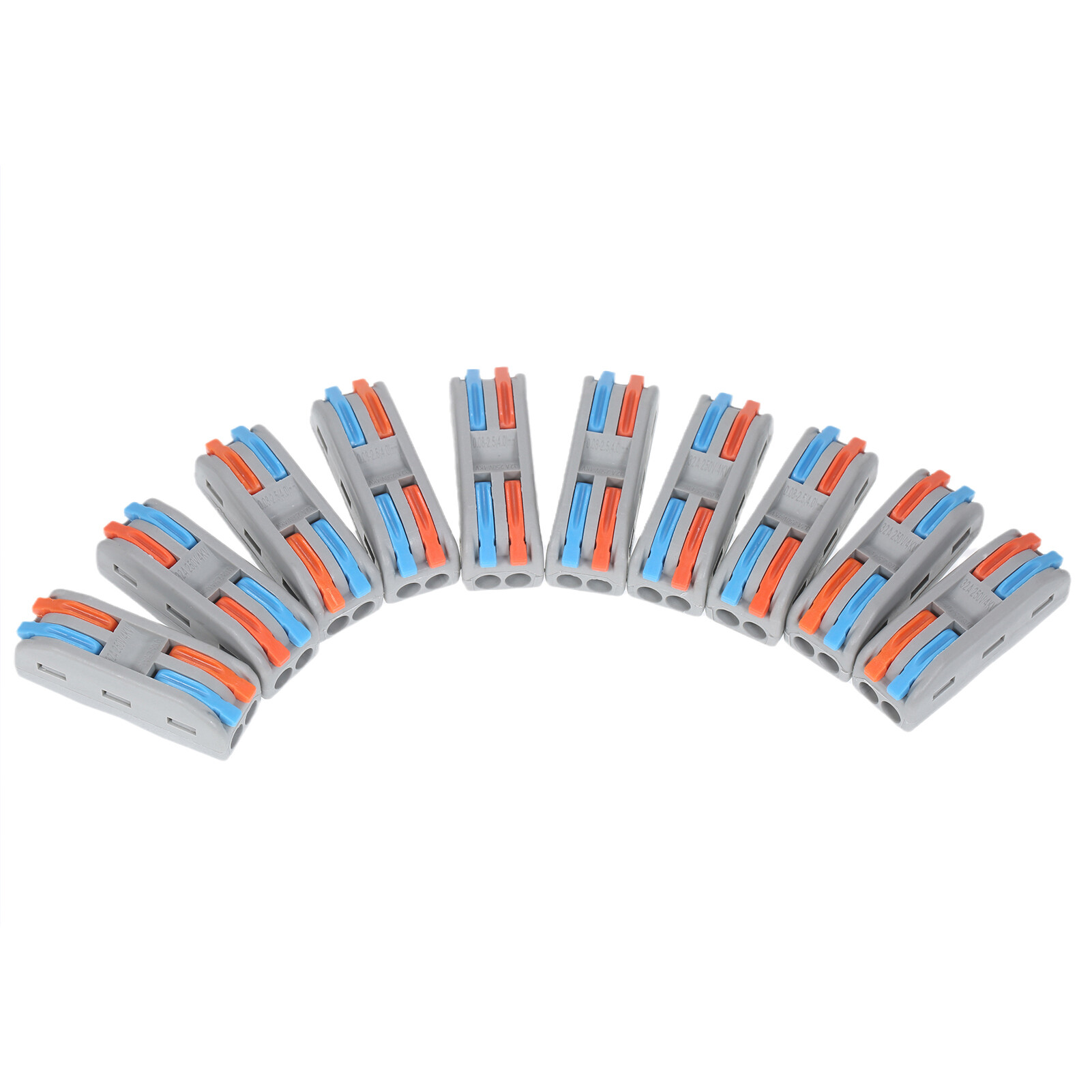 KKmoon 10pcs Wire Connectors Compact Splicing Connectors Cable Connector Set Lever Lock Connectors Universal Wiring Cable Connector Fast Push-in Conductor Terminals