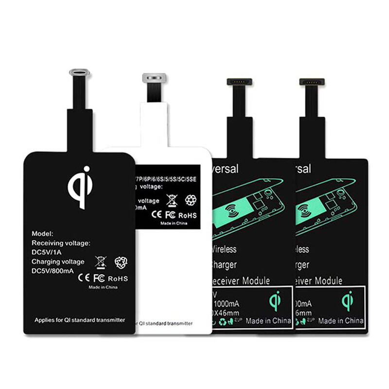 Cjing Support Micro USB Type C Qi Wireless Charger Adapter Induction Receiver Coil Pad