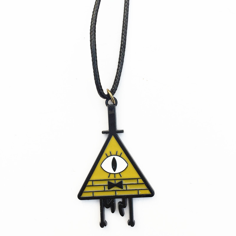 Gravity Falls Bill Cipher Logo Metal Pendant Keychain Cosplay Keyrings Ornament