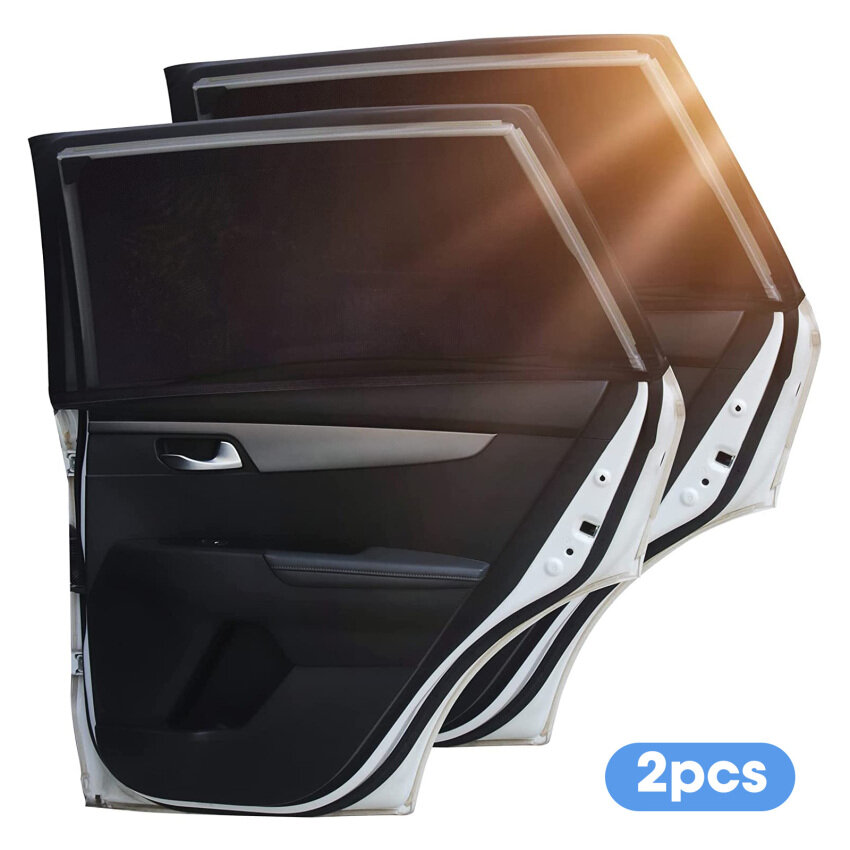 Car Sun Protection, 2 Pack Car Side Window Sunshades for Children, Baby, Adults, Pets, Universal Sun Visor, Car Net, Car Window Sun Protection Blinds, Rear Window
