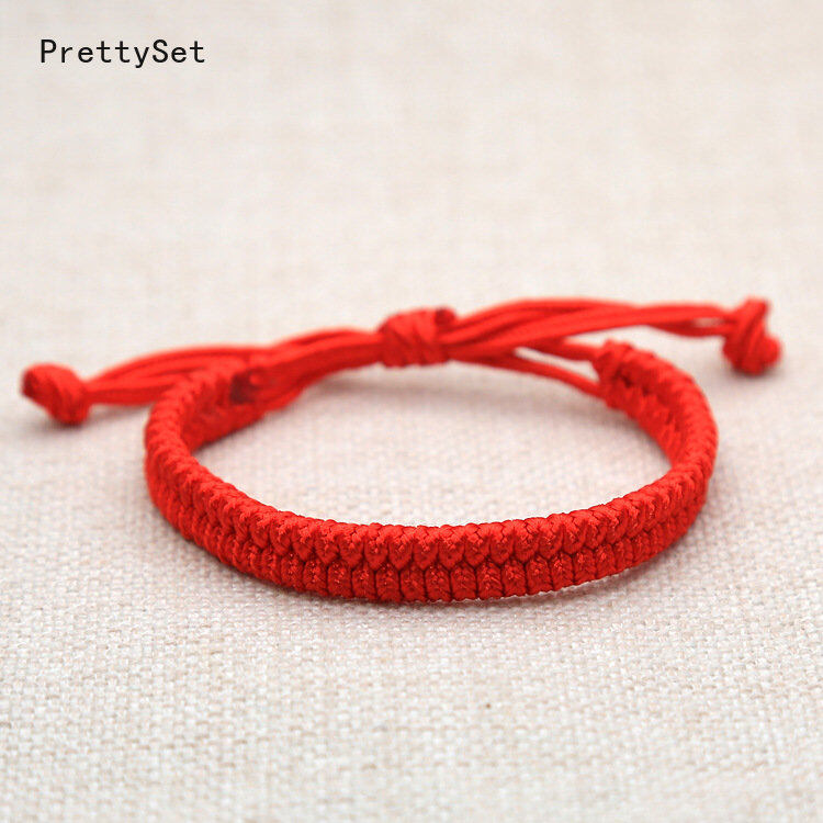 【PrettySet】 10 Vòng Tay Dây Đỏ Thủ Công Cái/bộ Cho Người Yêu Vòng Tay Dây Bện Có Thể Điều Chỉnh Được Bùa May Mắn Và Tình Bạn Quà Tặng Trang Sức Cặp Đôi