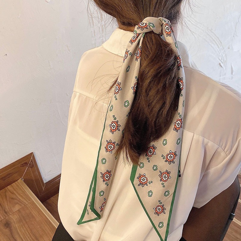 Vintage polka dot silk headband