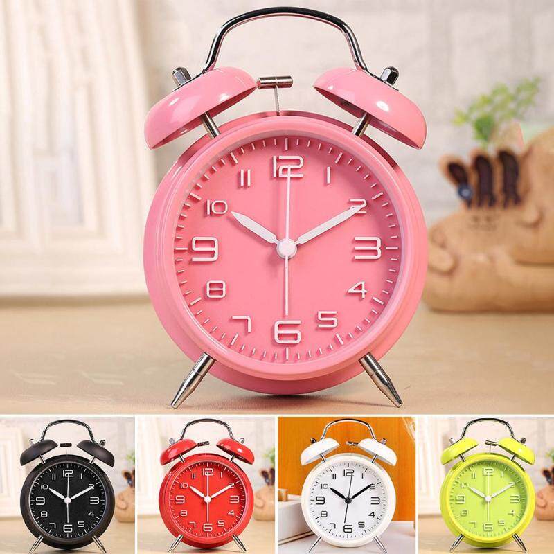 Chống Cháy Nổ Analog Home 3D Đi Học Dễ Thương Trẻ Em Đồng Hồ Báo Thức CHUÔNG ĐÔI Đèn Ban Đêm Cổ Điển Hoạt Động Bằng Pin Mặt Số Lớn Không Ồn bán chạy