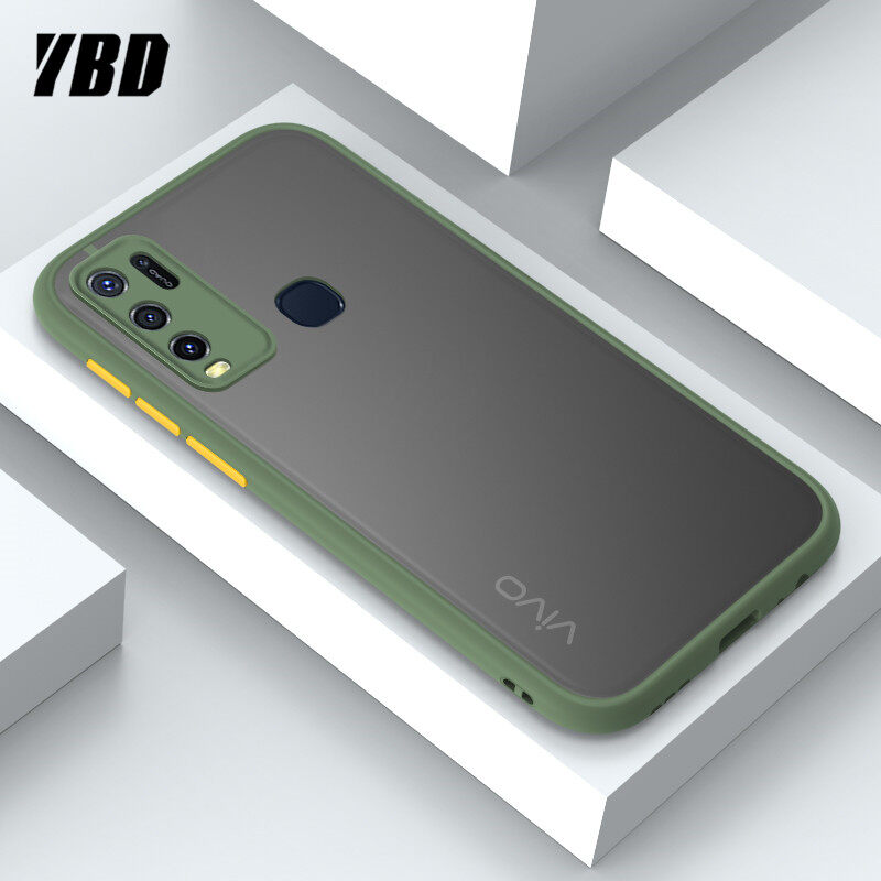 YBD Precision camera protection case For Vivo Y30i Y50 Y30 Casing multiple colour Matte Hard PC Back Cover Shockproof Phone Case