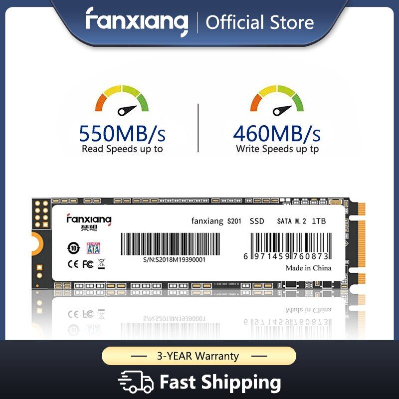 Fanxiang m.2 sata ssd 1tb 512gb hard drive m2 ssd m.2 sata 128gb 256gb ssd internal hard disk for laptop desktop msi