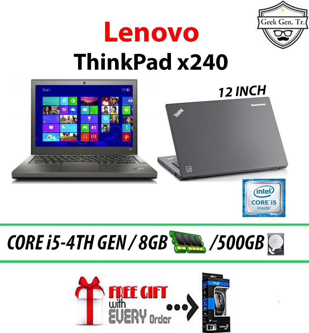 LENOVO THINKPAD x240 INTEL CORE i5-4TH GEN 8GB RAM 500GB HDD 12.5 INCH Malaysia
