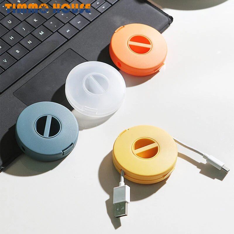 [Timmo House] Hộp Sắp Xếp Cáp Tai Nghe Xoay Được Cáp Dữ Liệu Tiện Dụng Hộp Sắp Xếp Cáp Sạc Điện Thoại Hộp Sắp Xếp Cáp Để Bàn