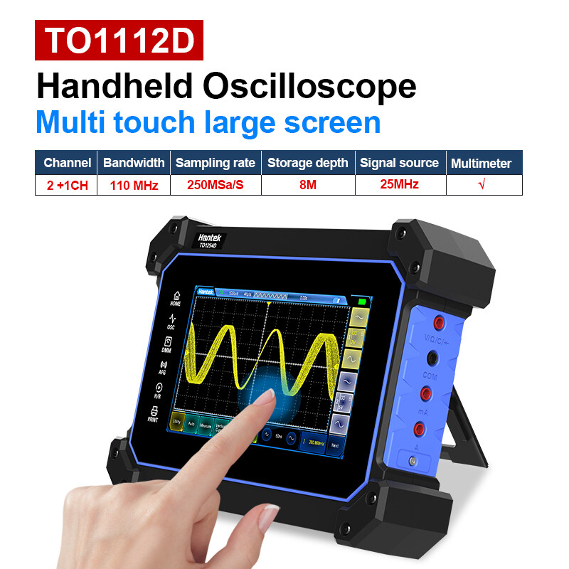 Hantek TO1112D TO1112C TO1112 หน้าจอสัมผัส Digital Oscilloscope 2ช่อง ...