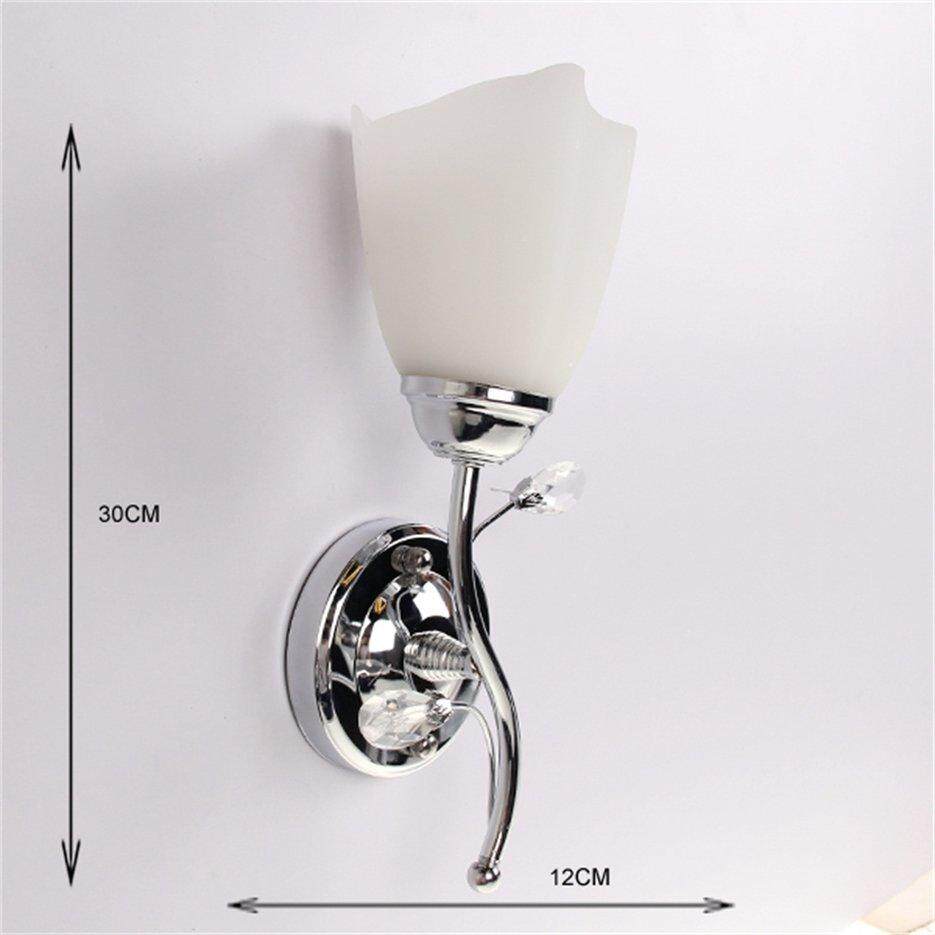 Nóng Người Bán Đơn/2 Đầu Tường Sconce Thép Mạ Crom Kính Hình Đèn Hành Lang Đèn