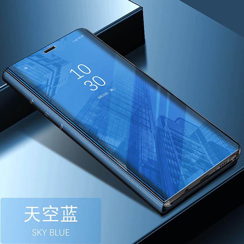 For Samsung Galaxy Note 8 Phone Case, Smart Clear View Case Flip Stand Mirror Cover Casing