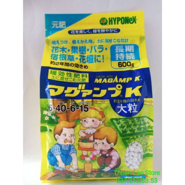 Phân tan chậm nhật hyponex - magamp k hạt trắng