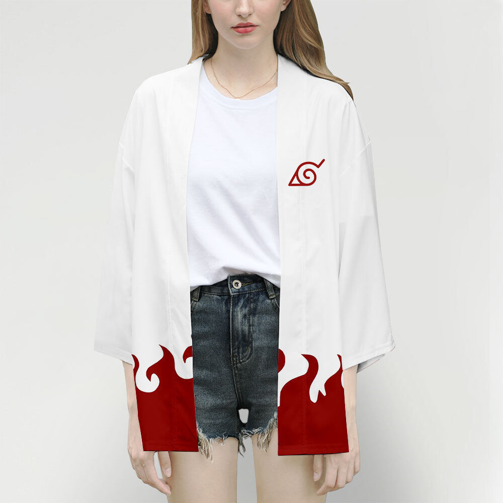 Anime Naruto Kimono Kakashi Fourth Generation Naruto Costume Cloak 3D Printed Plus Size Cardigan Daily Casual Kimono Cardigan