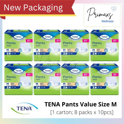 TENA PANTS VALUE Size M (1 carton, 8 packs)