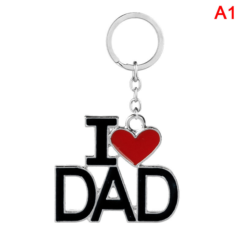 แฟชั่น I Love แม่/พ่อจี้เซรามิกพวงกุญแจ Keyring แม่พ่อของขวัญ
