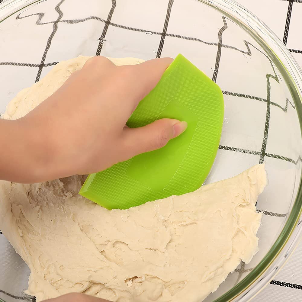 2pcs Plastic Dough Scraper Cream Smooth Cake Spatula Baking Pastry Tools Kitchen Butter Knife Dough Cutter Baking Pastry Tools