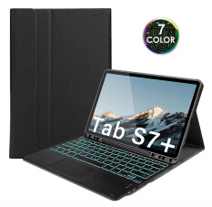 Ốp Bàn Phím Cảm Ứng Có Đèn Nền Cho Galaxy Tab S8 Plus 2022, Tab S7 FE 5G 2021, Tab S7 Plus 12.4 2020, Tab S8 11 2022, bàn Phím Cảm Ứng Bluetooth Không Dây Có Thể Tháo Rời Đèn Nền 7 Màu Kèm Chân Đế Mỏng
