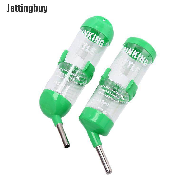 [Jettingbuy] 125ml Plastic Hamster Drinker Water Bottle Dispenser Hanging Pet Drinking Bottle Random Color
