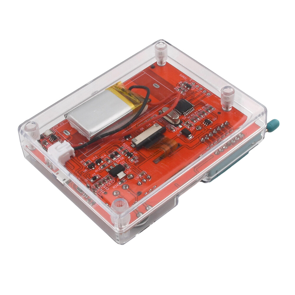 DM Kiểm tra bóng bán dẫn dụng cụ kiểm tra tần số PWM vuông sóng công tơ mét LCR Vôn kế Bộ tự làm với Vỏ Acrylic