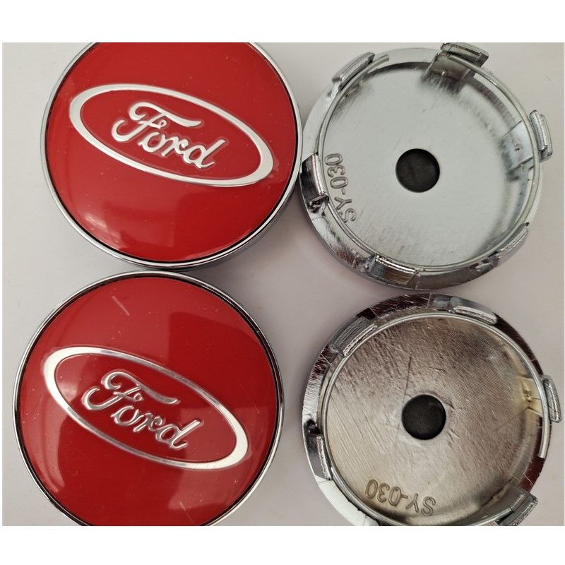 4x Hub Caps For Steel Wheels – 55mm Outer / 50mm Inner – No Logo (Fits Ford)