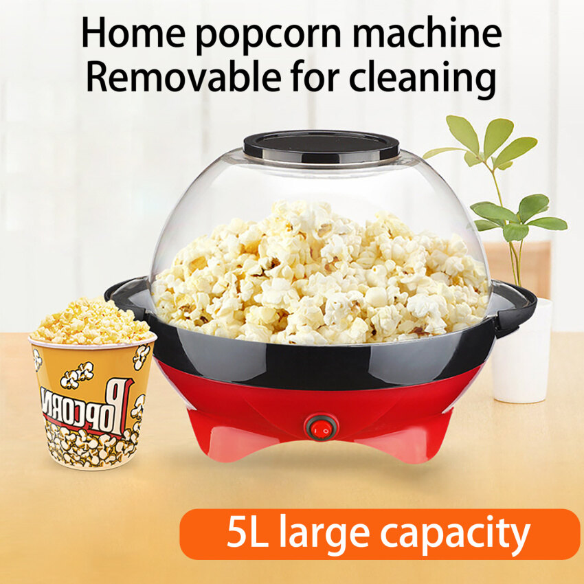DIY home automatic mini hot air popcorn production kitchen machine DIY corn popcorn machine electric popcorn 5L can put sugar oil