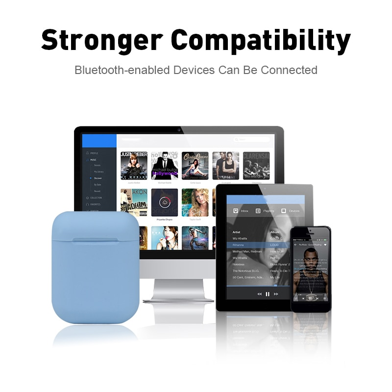 Tai Nghe Không Dây Bluetooth TWS Tai Nghe Macaron 12 InPods Tai Nghe Nhét Tai Cảm Ứng Thông Minh Với Mic Tai Nghe Thể Thao Âm Nhạc I12