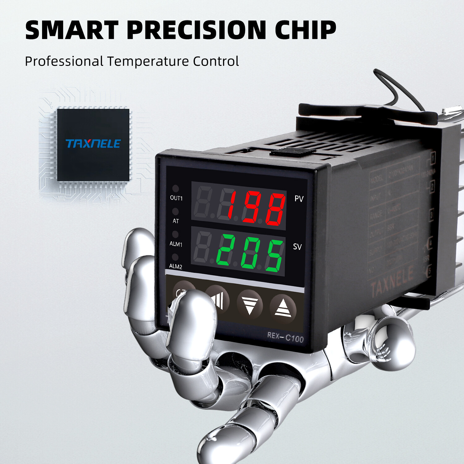 PID kỹ thuật số thông minh công nghiệp Bộ điều khiển nhiệt độ Rex-C100 C400 C700 Rex-C900 phổ đầu vào SSR đầu ra rơle nhiệt