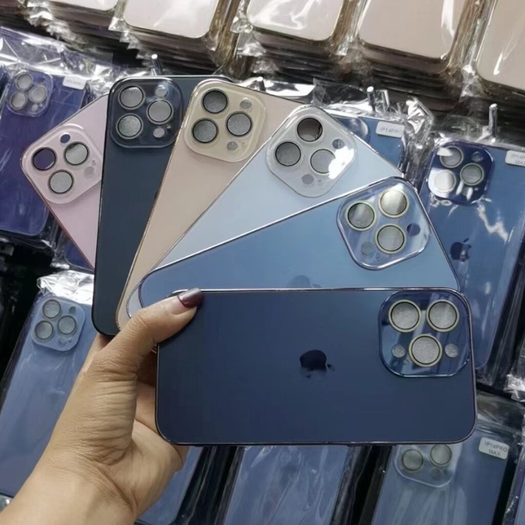 Mạ sang trọng viền mờ Ốp điện thoại cho Iphone 14 13 12 11 Pro Max 14 Plus 13 14 Pro Max bảo vệ máy ảnh mặt sau cứng bằng nhựa PC Bìa